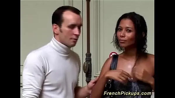 Hot black french babe picked up for anal sex fine Movies