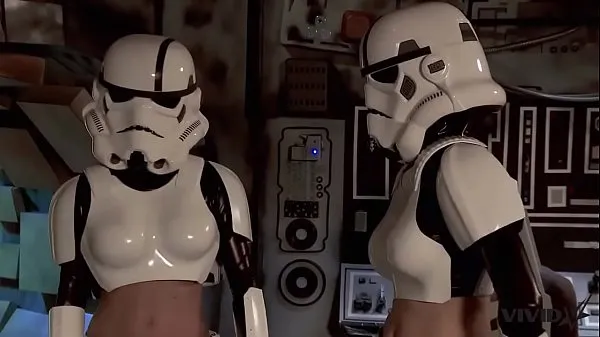 Vivid Parody - 2 Storm Troopers disfrutan de una polla wookie buenas películas calientes