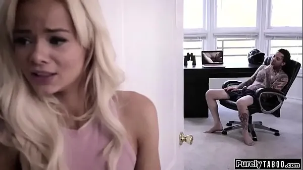 Hot Petite shy blonde stepsis hears her stepbro jerking off on opens his door and starts rubbing herself on him jerking he tells her to come so she can suck his cock she gets what she throats it and lets her stepbro fuck her fine Movies