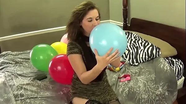 Hot Fifi Foxx Blows Gum Bubbles and Pops Balloon fine Movies