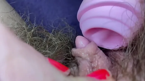 Hot Testing Pussy licking clit licker toy big clitoris hairy pussy in extreme closeup masturbation fine Movies
