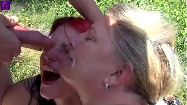 Hotte Stepmother and Stepdaughter were dirty used by countless men at a bathing lake! Part 2 fine filmer
