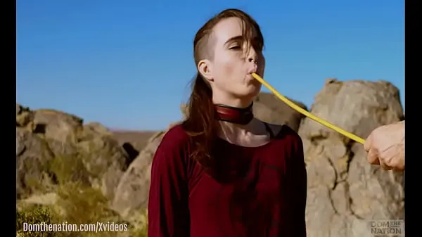 Hot Petite, hardcore submissive masochist Brooke Johnson drinks piss, gets a hard caning, and get a severe facesitting rimjob session on the desert rocks of Joshua Tree in this Domthenation documentary fine Movies