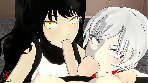 Film caldi Blake e Weiss pompini cattivi (Rwby belli