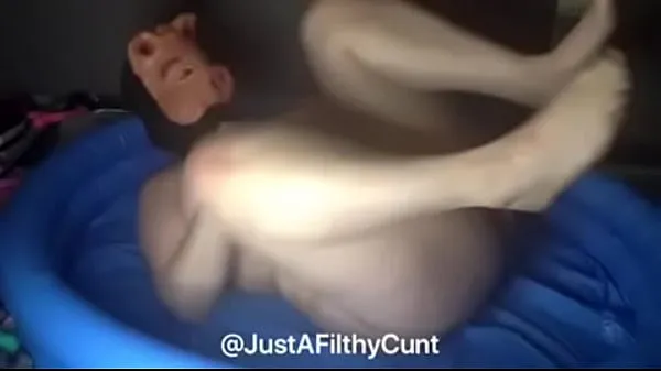 Heta Fuckpig porn JustAFilthyCunt degradation video pissing upside down oinking rubbing dirty cunt fina filmer