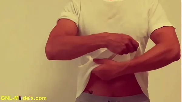 Hot Asian guy preparing his nipples for a rough session bons films