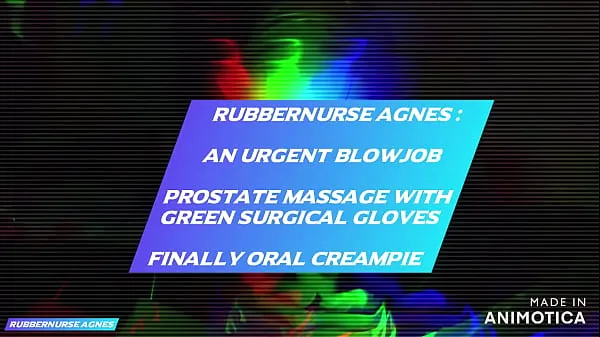 Vroči Rubbernurse Agnes - Green surgical gown and gloves: an urgent blowjob with final oral creampie dobri filmi