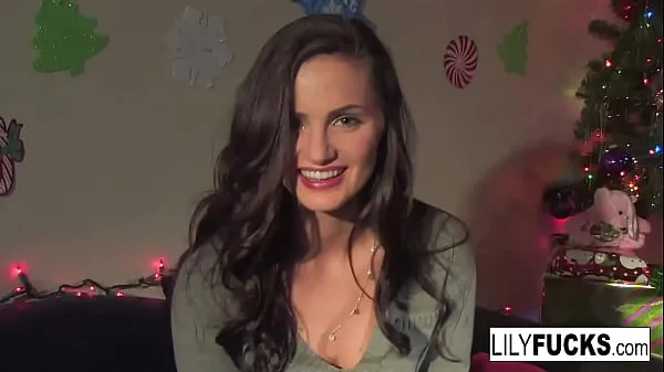 Hot Lily tells us her horny Christmas wishes before satisfying herself in both holes fine Movies