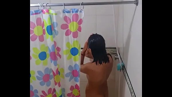 Hot Spying on my best friend's Argentine wife in the shower fine Movies